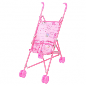 Детская коляска для кукол 886-1A трость, двойные пластиковые колеса, складная (886K-1B)