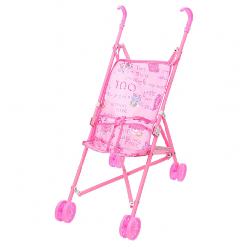 Детская коляска для кукол 886-1A трость, двойные пластиковые колеса, складная (886K-1B)