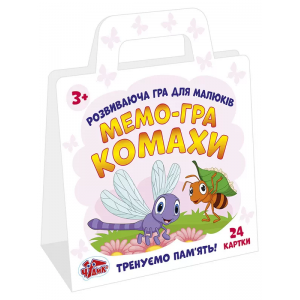 Детская развивающая игра. Мемо игра насекомые Чудик 15109111 на укр. языке