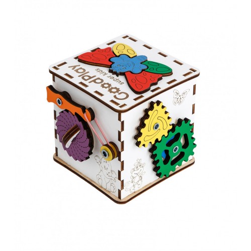 Детский развивающий куб Бизиборд K001, 12x12x12