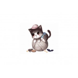 Картина по номерам. Brushme "Маленький котик с клубком" GX8400, 40х50 см