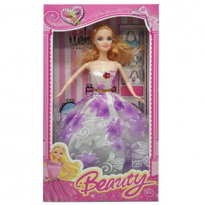 Кукла типа Барби 1219-5-1 в бальном платье (Фиолетовый с белым)