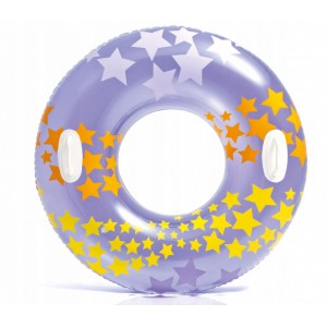 Надувной круг для плавания 59256 с ручками (Фиолетовый)