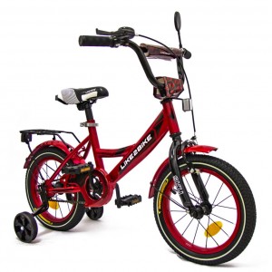 Велосипед детский 2-х колесный 14'' 211415 (RL7T) Like2bike Sky, бордовый, рама сталь, со звонком