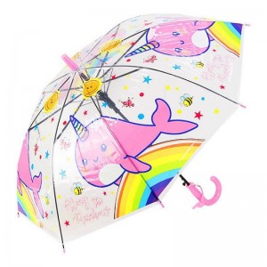 Зонтик детский MK 3612-1 трость (Нарвал)