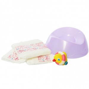 Аксессуары для пупса Warm Baby WZJ-PJ05 подгузники и горшок (Фиолетовый)