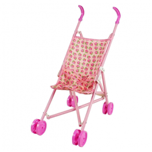Детская коляска для кукол 886-1A трость, двойные пластиковые колеса, складная (886K-1C)