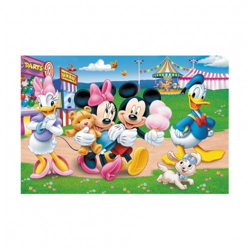 Детские пазлы SUPER МАХІ Disney "Парк развлечений" Trefl 41005 24 элемента, с раскраской