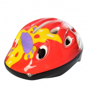 Детский шлем MS 1955 для катания на велосипеде (Красно-желтый)
