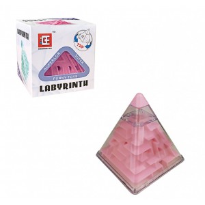 Головоломка Пирамидка лабиринт F-3 пластиковая (Розовый)