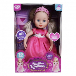 Интерактивная кукла Принцесса M 4300 на укр. языке (Розовое платье)