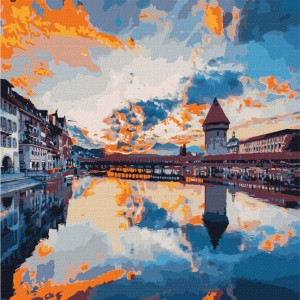 Картина по номерам "Любимая Швейцария" Идейка KHO3597 50х50 см