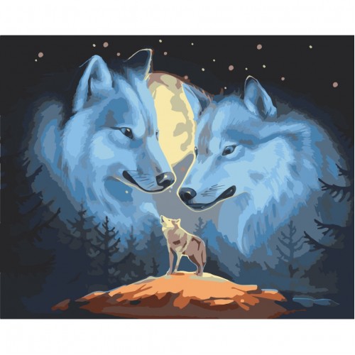 Картина по номерам "Волчья природа" Art Craft 11649-AC 40х50 см