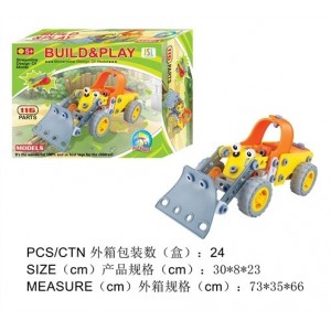 Конструктор детский Build&Play "Бульдозер" HANYE J-108A, 116 элемента
