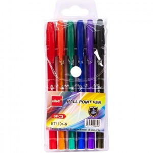 Набір кулькових ручок "Ellott" ET1194-6, 6 кольорів