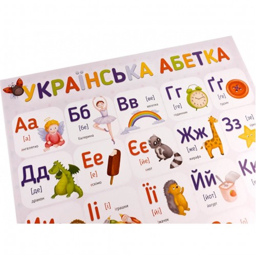 Плакат Украинский алфавит 120498