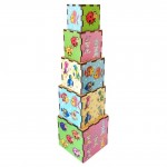 Деревянные кубики-пирамидка "Животные" Ubumblebees (ПСД013) PSD013, 5 кубиков