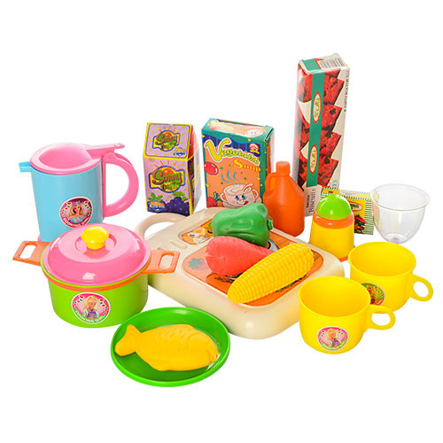 Дитячий ігровий посуд з продуктами 9953 в рюкзаку