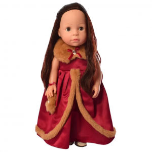 Интерактивная кукла в платье M 5414-15-2  с изучением стран и цифр (Red)