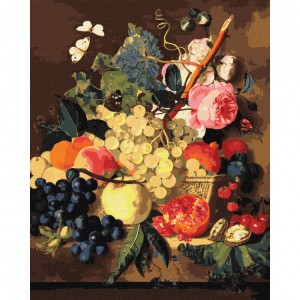 Картина по номерам "Корзина с фруктами" ©Jan van Huysum Идейка KHO5663 40х50 см