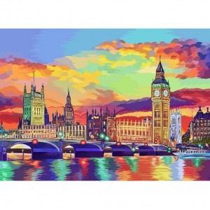 Картина по номерам "Красочный лондон" Danko Toys KpNe-01-08 40x50 см
