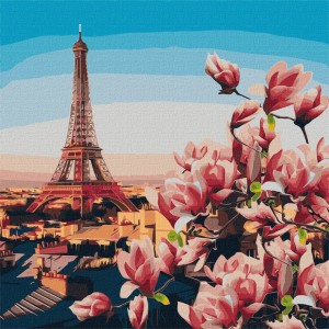 Картина по номерам "Магнолии в Париже" ★★★