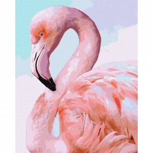 Картина по номерам "Розовый фламинго" ★★★