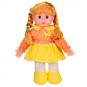 Кукла музыкальная мягконабивная LY3001-5-6-7 на Английском 29см (Желтий)