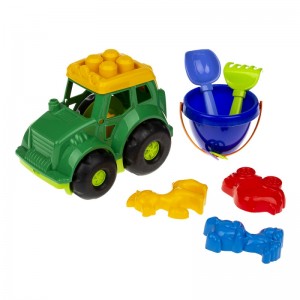 Песочный набор Трактор "Кузнечик" №3 Colorplast 0220 (Зеленый)