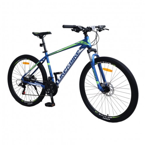 Велосипед дорослий 2-х колісн. 27,5" A212701 (1шт) LIKE2BIKE Active 1.0,синій матовий,рама алюм.18",21-шв, Disk brake,збірка 85%