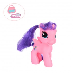 Детская игрушка пони SM2529, 9,5 см, с аксессуарами (Розовый)