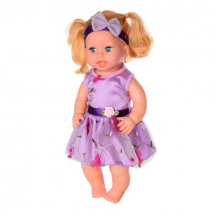 Дитяча лялька Яринка Bambi M 5603 українською мовою (Фіолетова сукня)