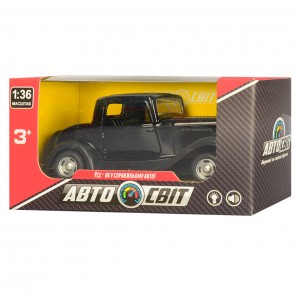 Детская металлическая машинка Ford АвтоСвіт AS-2033 масштаб 1:36 (Черный)