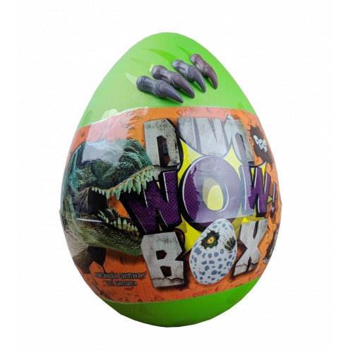 Детский набор для творчества в яйце "Dino WOW Box" DWB-01-01U, 20 предметов (Зелёный)