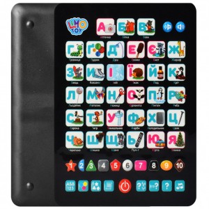 Детский развивающий планшет "Азбука" SK 0019 на укр. языке (Черный)