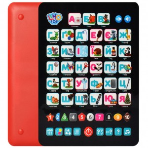 Детский развивающий планшет "Азбука" SK 0019 на укр. языке (Красный)