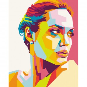 Картина за номерами "Анджеліна Джолі" Art Craft 10296-AC 40х50 см