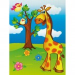 Роспись по холсту.  "Весёлый жирафик" 7100/1, 18х24 см