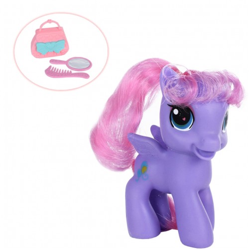 Детская игрушка пони SM2529, 9,5 см, с аксессуарами (Фиолетовый)
