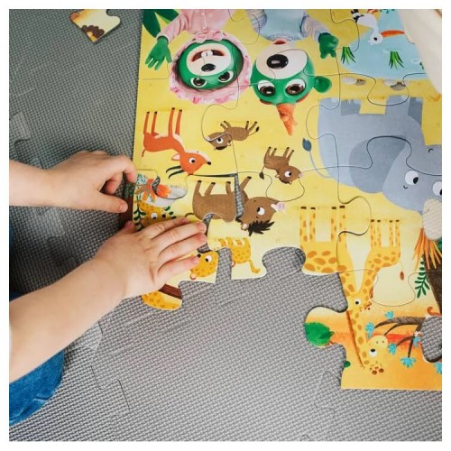 Дитячі пазли SUPER МАХІ "Дітки на сафарі" Trefl 41009 24 елементи, з розфарбовкою