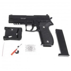 Детский пистолет на пульках "Sig Sauer 226" Galaxy G26+ черный с кобурой