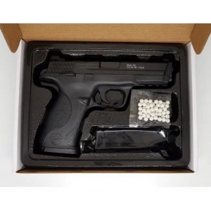 Детский пистолет на пульках "Smith&Whesson MP40" Galaxy G51 металл черный