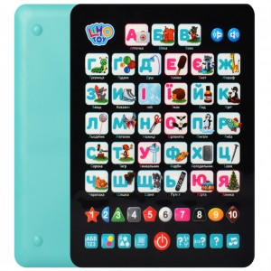 Детский развивающий планшет "Азбука" SK 0019 на укр. языке (Бирюзовый)