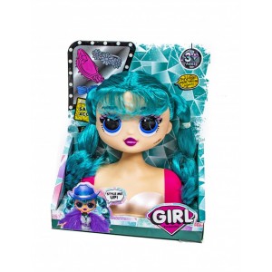 Іграшкова лялька для зачісок та макіяжу LOL LK1071, 4 види (Бірюзове волосся)