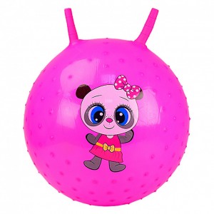 Мяч для фитнеса CB4503 пупырчатый с рожками  (Розовый)