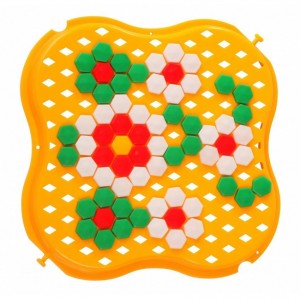 Развивающая игрушка Мозаика 39112 из 130 элементов (Оранжевый)