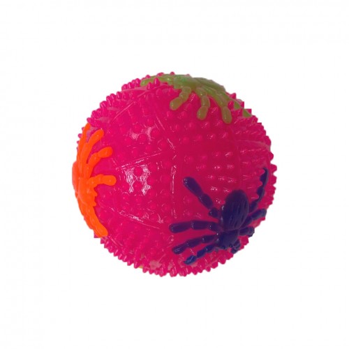 Резиновый Мяч прыгун "Паук" Bambi C50340 со светом (Розовый)