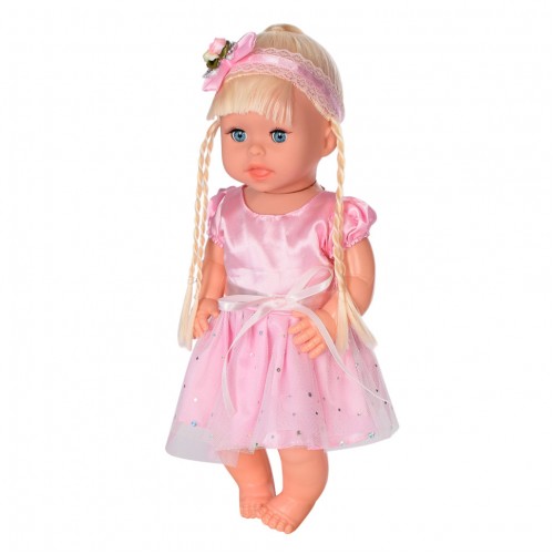 Детская кукла Яринка Bambi M 5603 на украинском языке (Розовое платье с бисером)