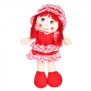 Дитяча лялька м'яконабивна Bambi WW8197-2, 40 см (Червоний)