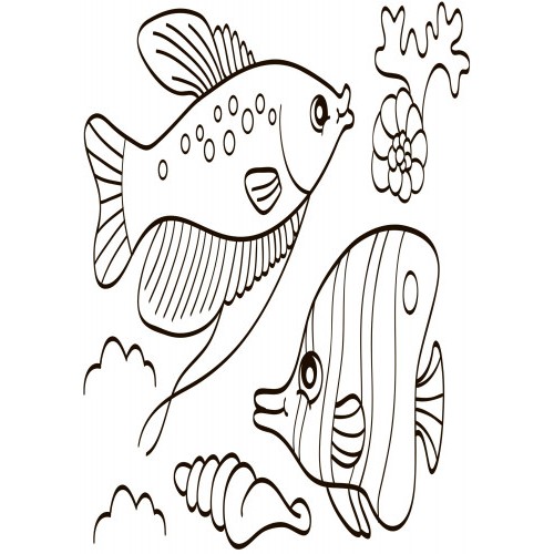 Детская водная раскраска : Море 734010, 8 страниц